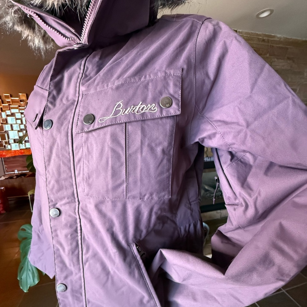 Burton Lavender Jacket with Faux Fur Hood